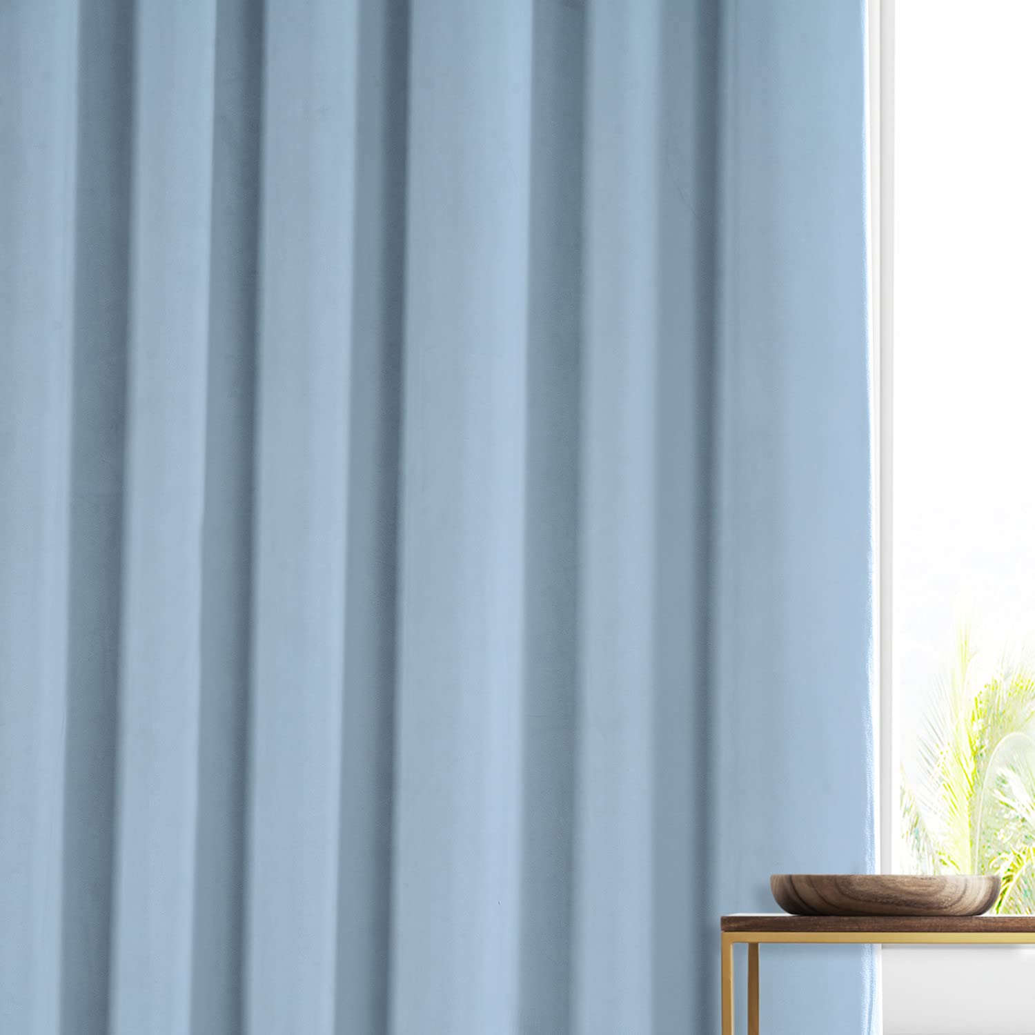 HPD HALF PRICE DRAPES Signature Plush Velvet Blackout Curtains - 50