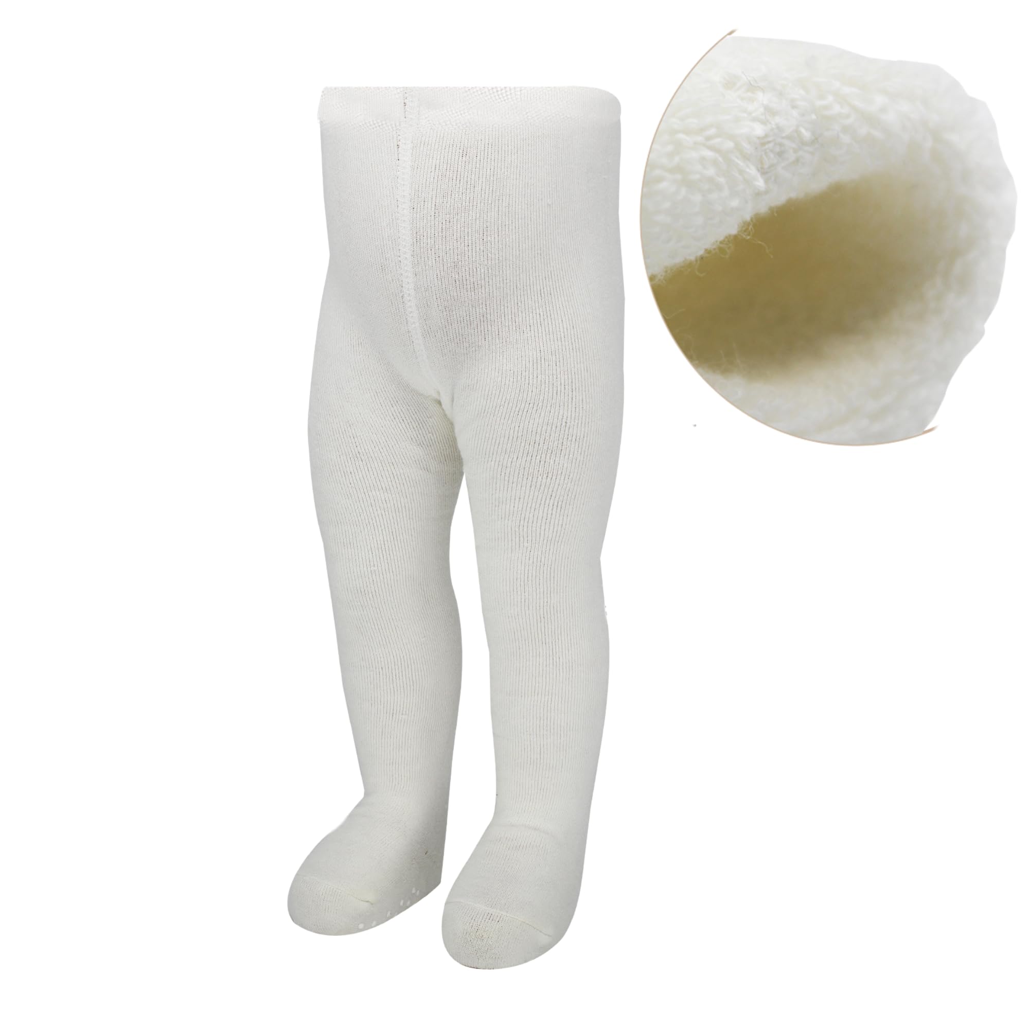 Bistyle Baby Girls Tights - Thick Soft Leggings | Warm Organic Cotton Stockings with Non-Slip Grip | Newborn Infant Toddler Winter Wear | Perfect for Playtime, Daycare & Family Outings