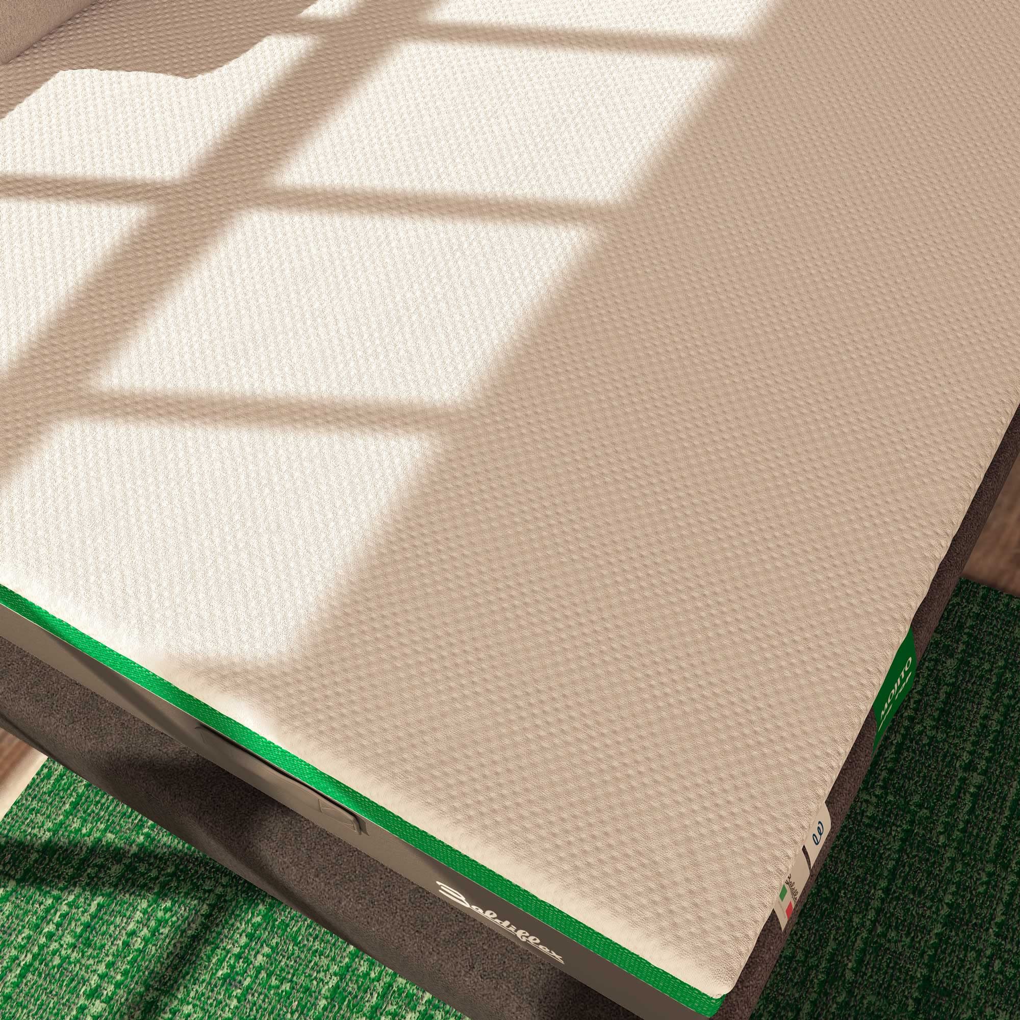 Baldiflex Single Memory Foam Mattress Mojito Big - Medical Grade Viscoelastic Mattress - Removable Cover - 100 x 190 x 30 cm - Perfect for Home, Dorm, or Medical Use