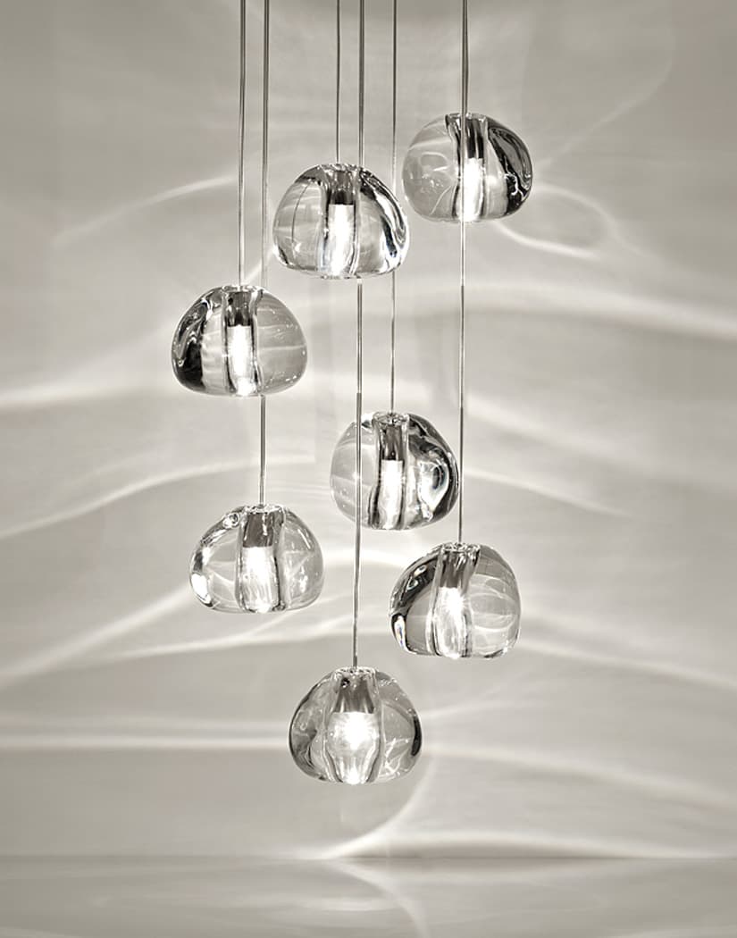 Elegant Crystal Pendant Light - Modern Chandelier for Dining Room, Bedroom & Living Room Decor - Dimmable LED Hanging Lamp for Home & Office Lighting