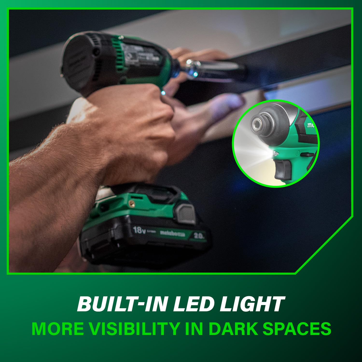 Metabo HPT 18V MultiVolt Brushless Cordless Drill & Impact Driver Combo Kit with 2 Lithium-Ion Batteries, Charger & Case | Lightweight Power Tool Set for DIY Projects, Home Improvement & Construction Work | Lifetime Warranty (KC18DEXQB)