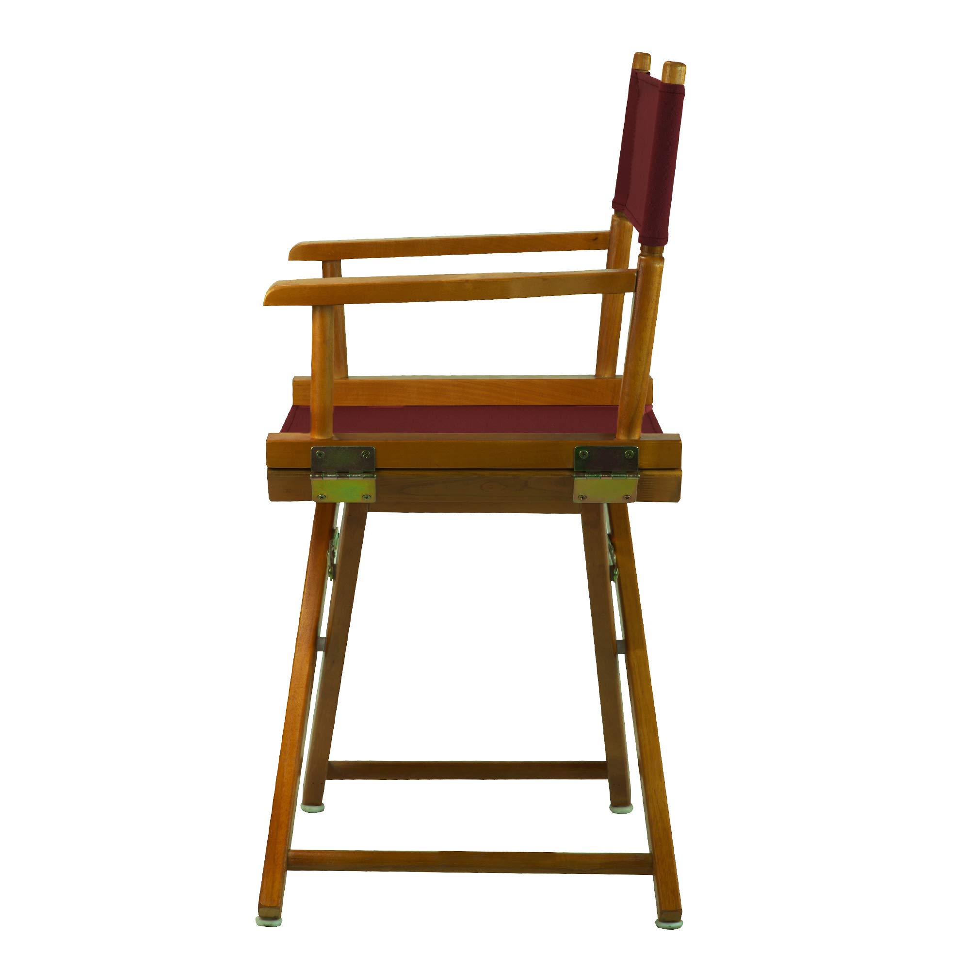 Casual Home 18 Inch Director's Chair - Honey Oak Wood Frame with Burgundy Canvas Seat - Perfect for Patio, Beach, Camping & Outdoor Relaxation