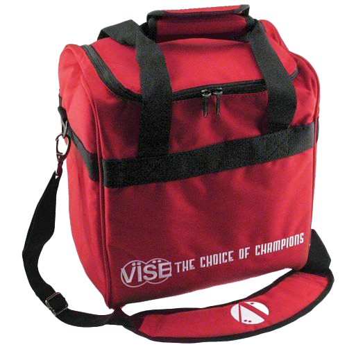 Premium Red 1-Ball Bowling Tote Bag with Vise Grip - Perfect for League Play, Practice & Tournaments