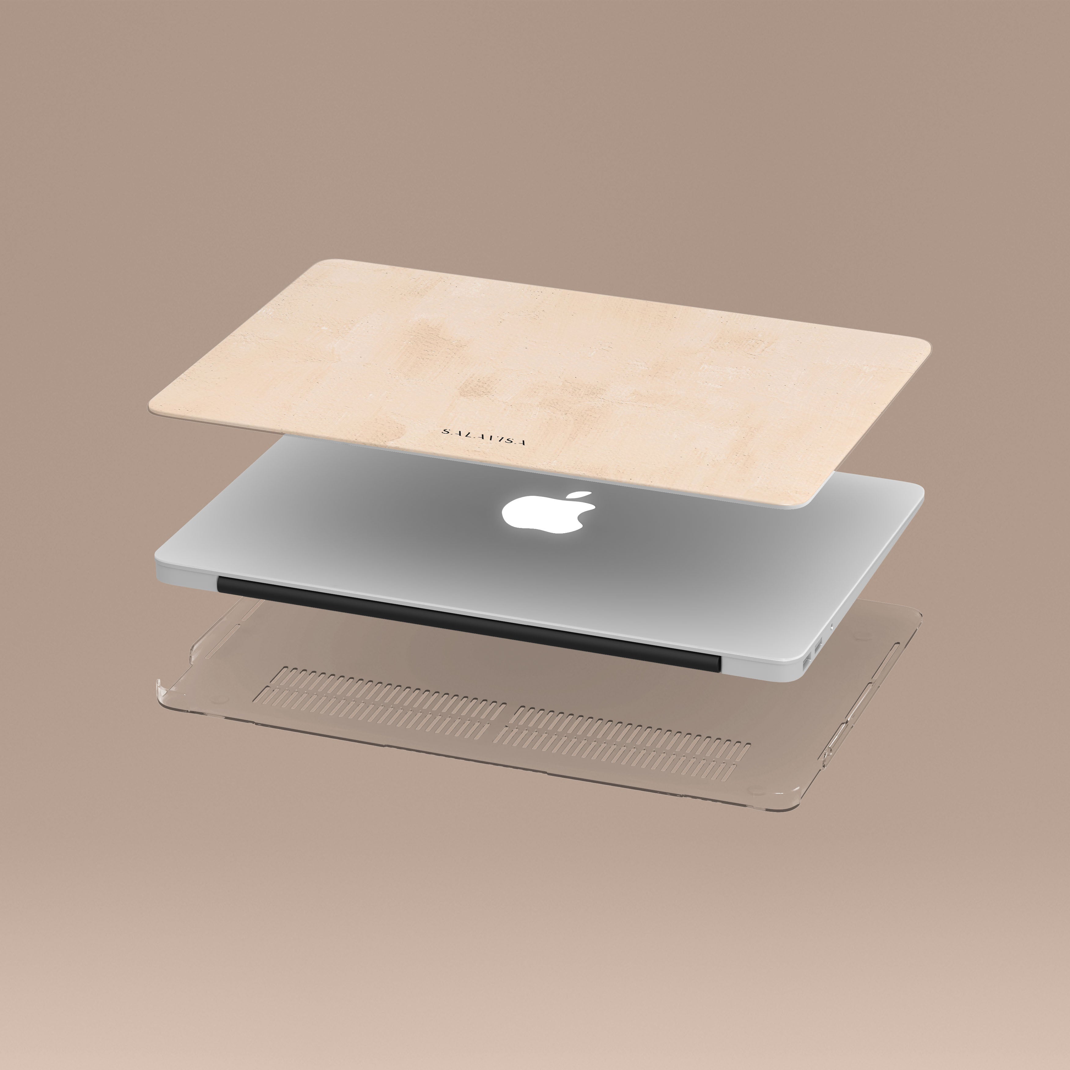 Premium Rose Beige Clay MacBook Case - Slim Protective Cover for MacBook Air/Pro 13