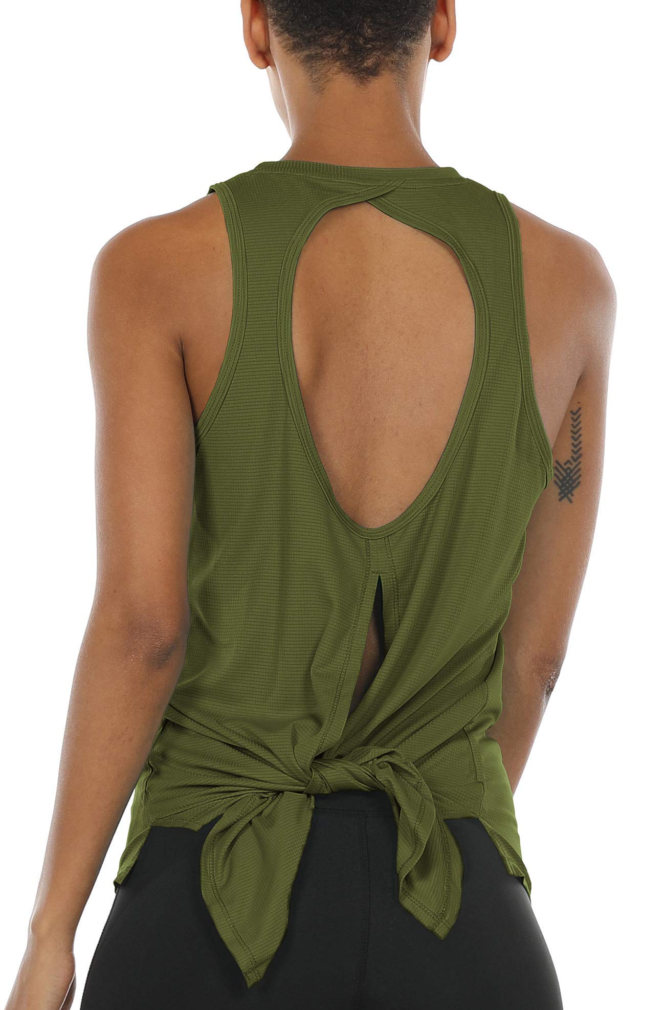 icyzone Open Back Workout Tank Top for Women - Breathable Athletic Yoga Shirt, Gym Exercise Activewear | Perfect for Yoga, Running & Fitness Training