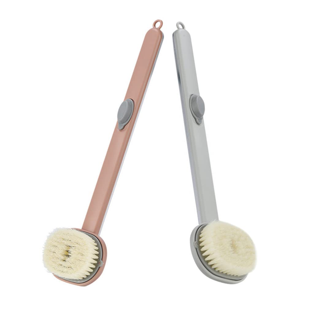 4-Pack Long Handle Back Scrubber Brush - Exfoliating Bath & Shower Brush with Extended Handle for Deep Cleansing - Perfect for Reaching Hard-to-Wash Areas & Spa-Like Experience at Home