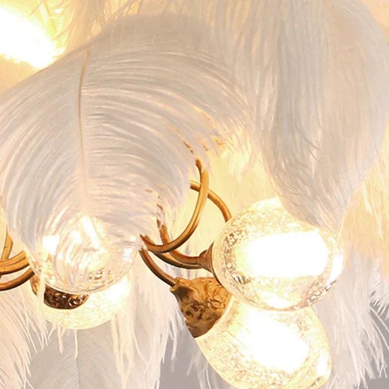 Feather Luxury LED Modern Pendant Light - Elegant Ceiling Lighting Fixture for Living Room, Bedroom & Dining Room Decor