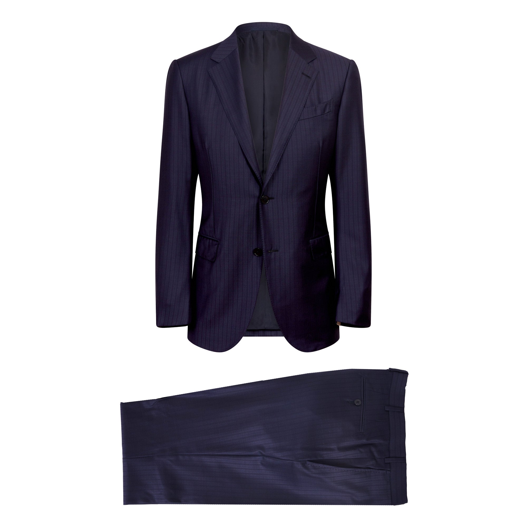 ERMENEGILDO ZEGNA Trofeo Wool Milano Suit - Navy Blue Men's Business Suit | Premium Italian Wool | Perfect for Office, Weddings & Formal Events