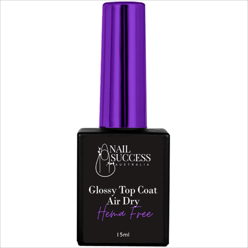 Glossy Air Dry Top Coat Nail Polish - Quick Drying, High Shine, Long Lasting for Manicures & Pedicures | Perfect for Home Nail Care & Salon Use