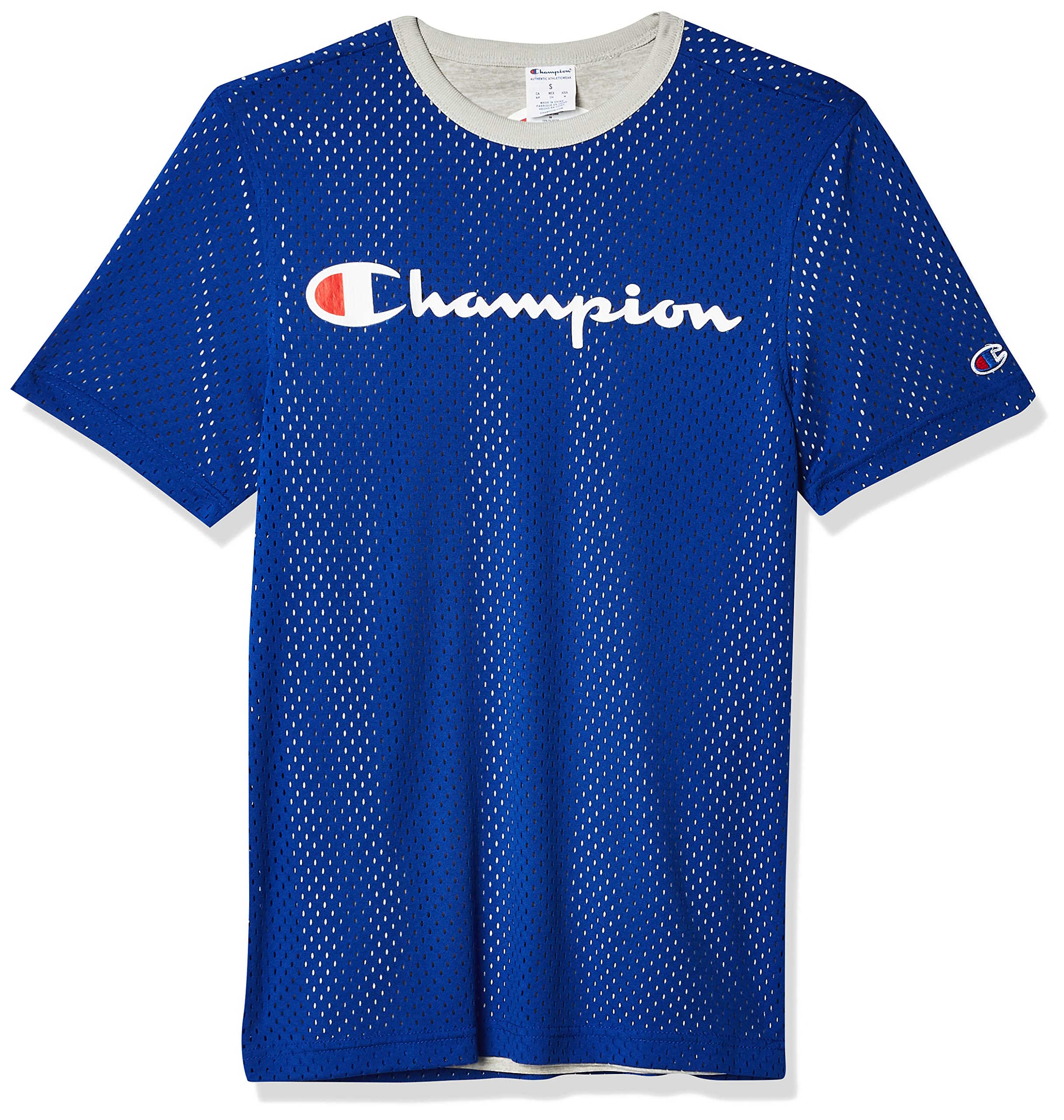 Champion Men's Reversible Mesh T-Shirt - Breathable Quick-Dry Athletic Shirt for Gym, Running & Casual Wear