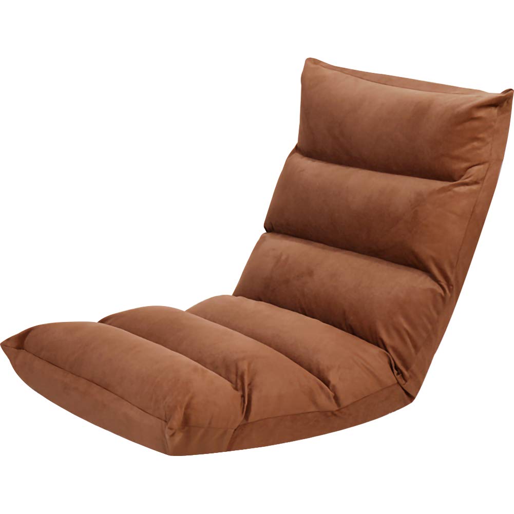 Adjustable Memory Foam Floor Chair - Foldable Gaming Sofa Chair with Backrest for Adults - Ergonomic Floor Seating for Gaming, Reading & Relaxing (Gray, Khaki, 6/8 Grid Options) - Perfect for Bedroom, Living Room & Small Spaces