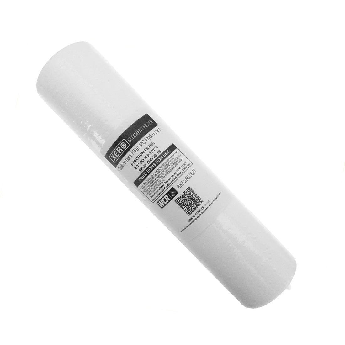 XERO 5 Micron Sediment Water Filter 10 Inch - Removes Dirt, Sand & Rust for Cleaner Drinking Water, Perfect for Home, RV & Camping Use
