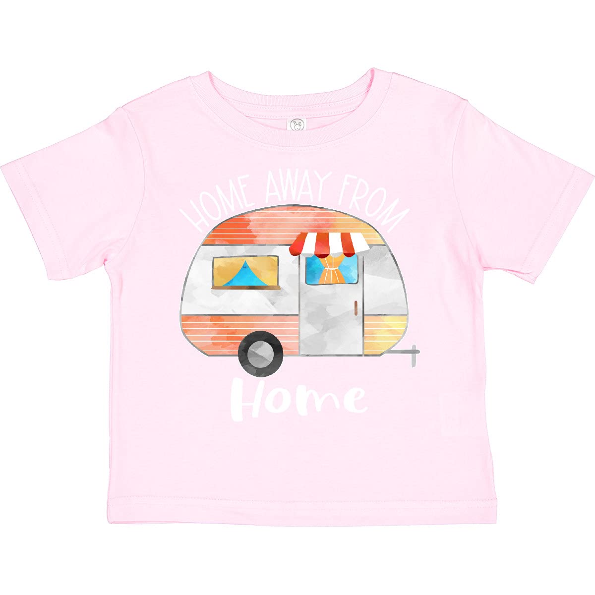 Inktastic 'Home Away from Home' Orange Camper Toddler T-Shirt - Cute Camping Outfit for Toddlers & Kids Outdoor Adventures