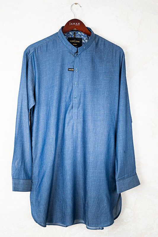 Stylish Cotton Blue Kurta Trouser Set for Men & Women - Perfect for Cast & Crew, Festivals & Cultural Events