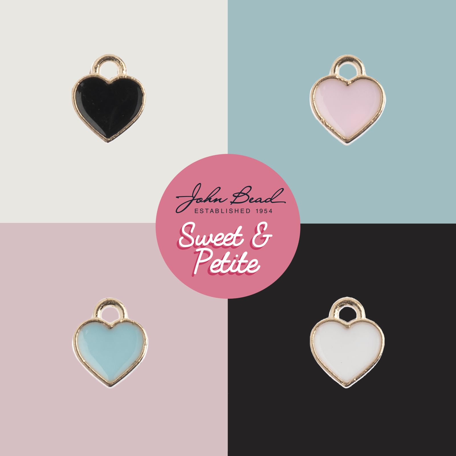 Sweet & Petite Charms 7x8mm Small Heart Beads - 10pcs for Jewelry Making, DIY Crafts, Bracelets & Necklaces - Perfect for Valentine's Gifts and Handmade Accessories