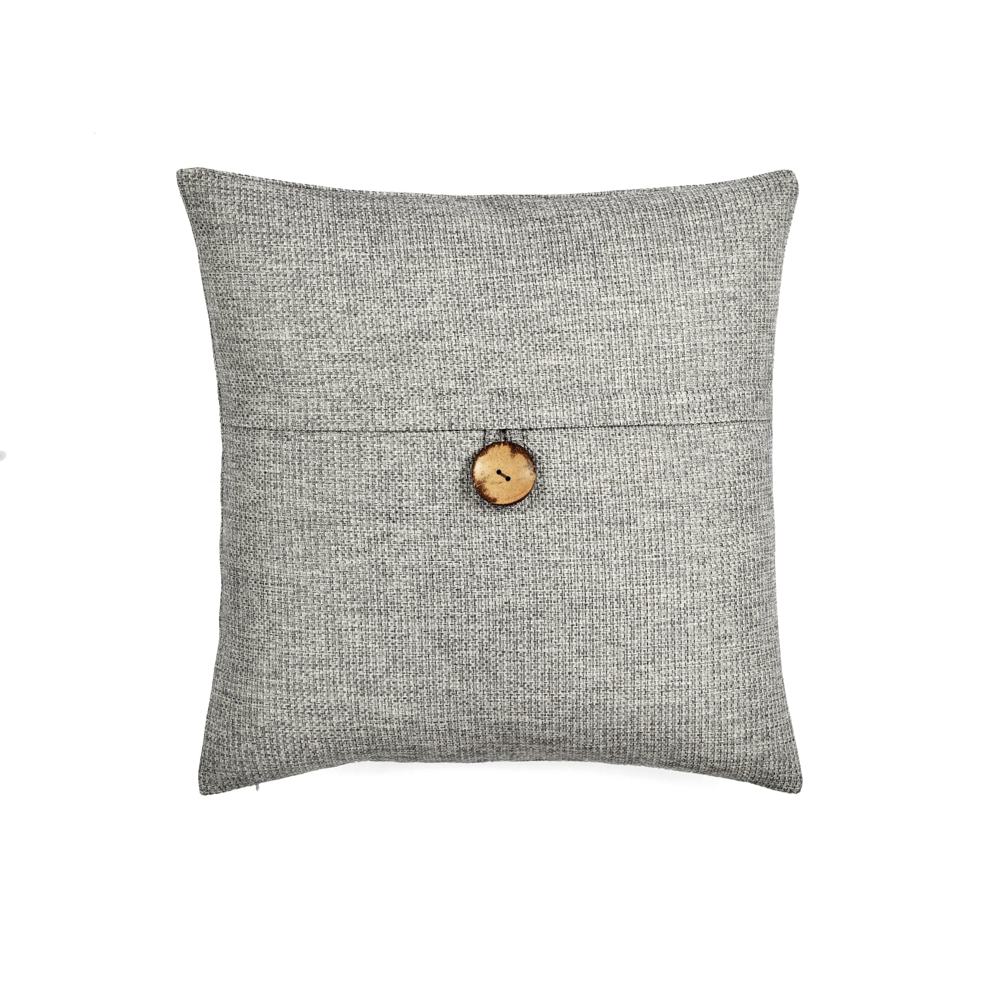 Linen Texture Woven Button Decorative Pillow Cover - Soft Bohemian Style Cushion Case for Sofa, Bed, Living Room & Home Decor