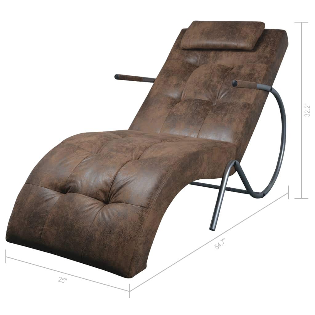 FAMIROSA Chaise Lounge Chair with Pillow - 25
