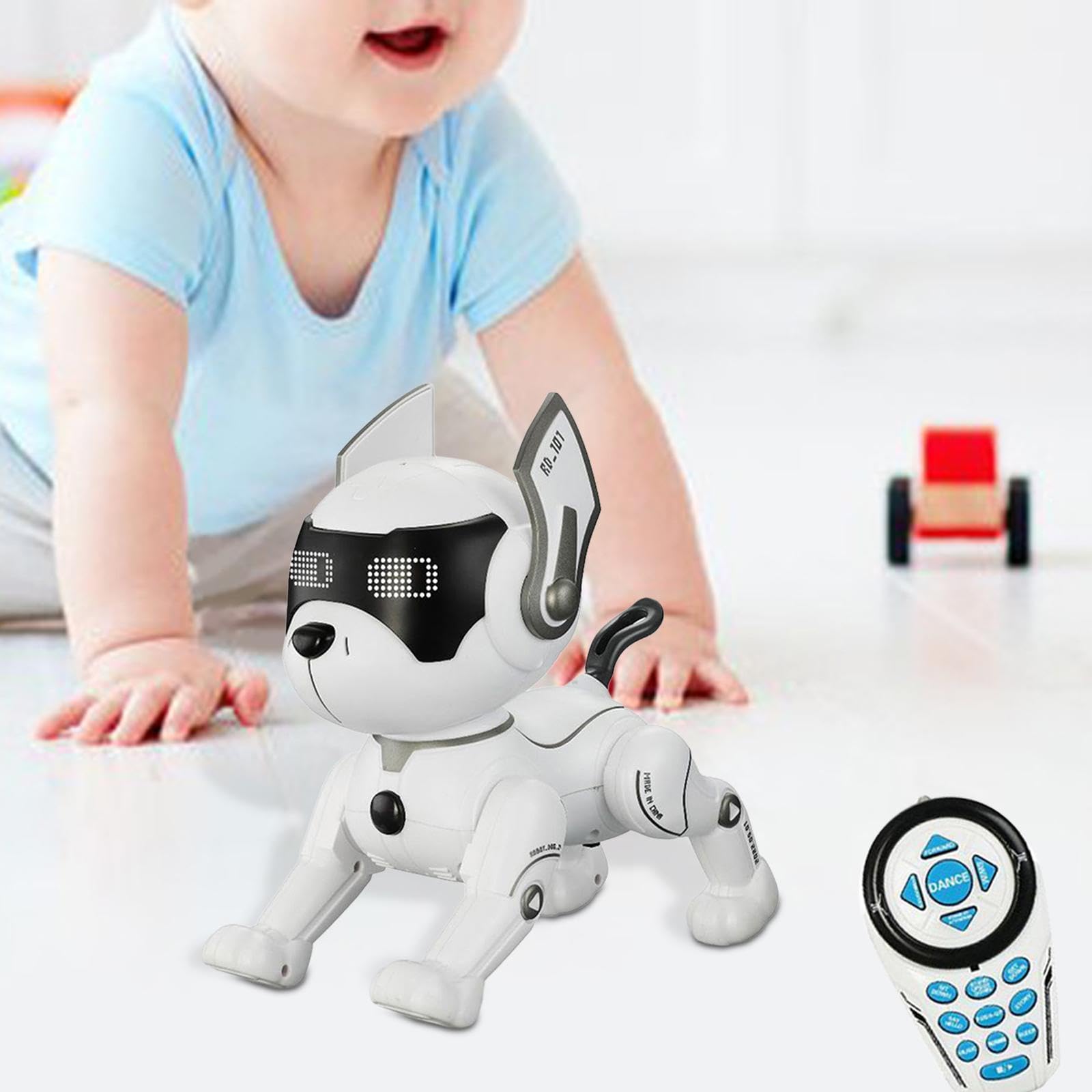 Folpus Smart Electronic Programmable RC Dancing Robot Dog Toy for Kids - Remote Control Interactive Pet Robot for Playtime & STEM Learning