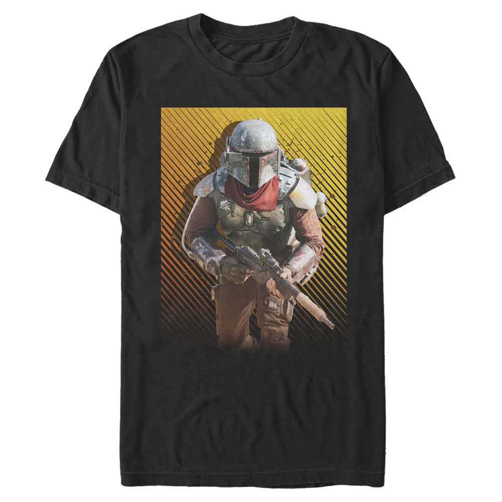 STAR WARS Mandalorian Solo Marshal Men's Short Sleeve T-Shirt | Officially Licensed Cotton Tee for Fans | Perfect for Cosplay, Conventions & Casual Wear