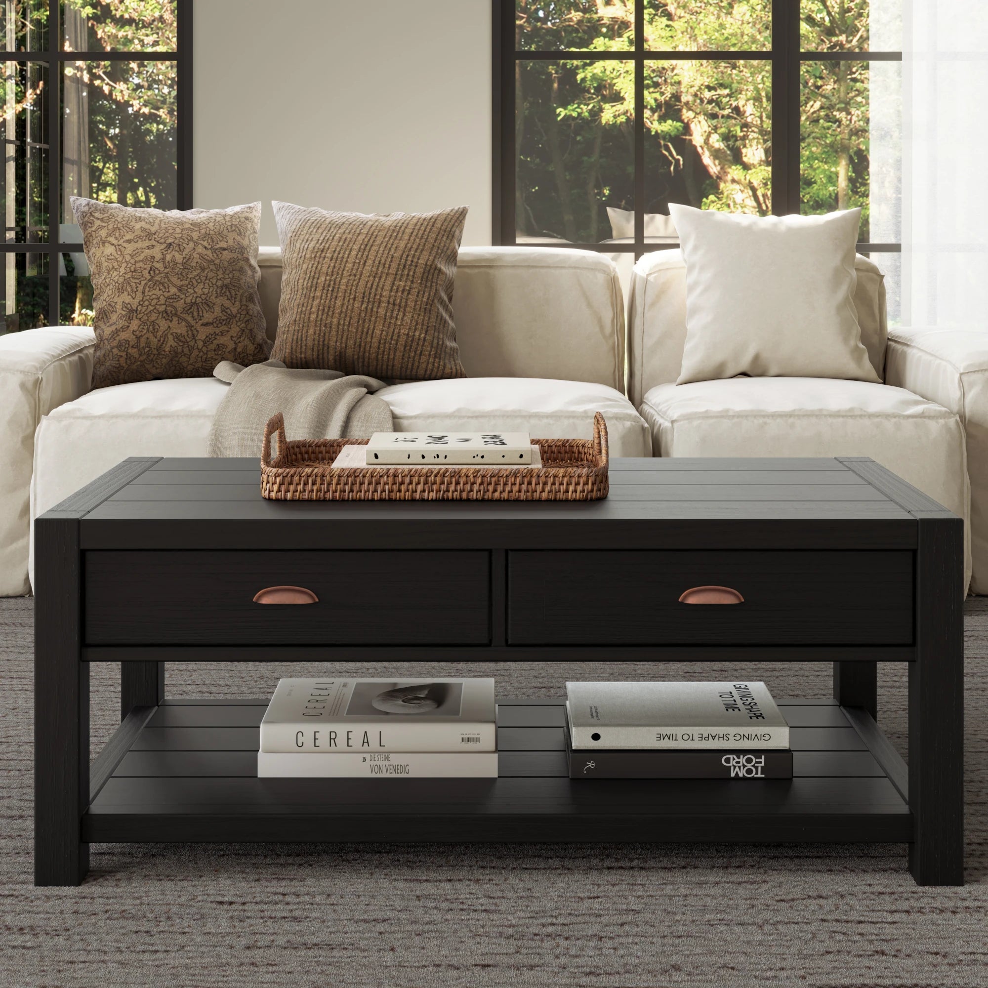 Modern Montauk Coffee Table - Solid Wood Mid-Century Design for Living Room, Office & Lounge - Stylish & Durable Home Decor Furniture