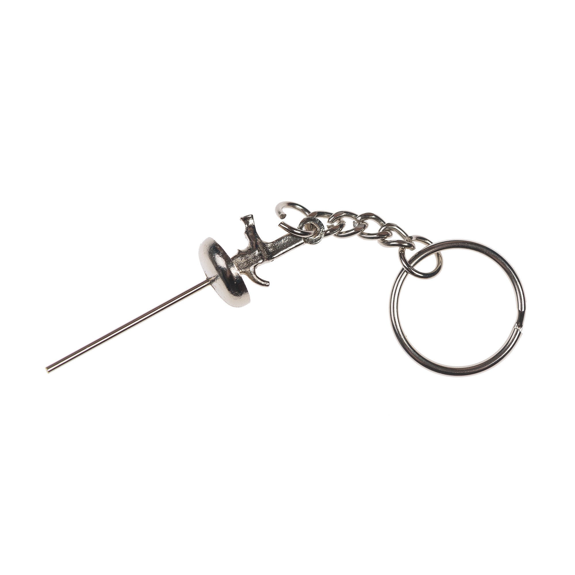Imex Silver Epee Keychain - Elegant Sword Key Ring for Gifts, Collectors & Fencing Enthusiasts | Perfect for Home Decor, Car Keys & Sports Memorabilia