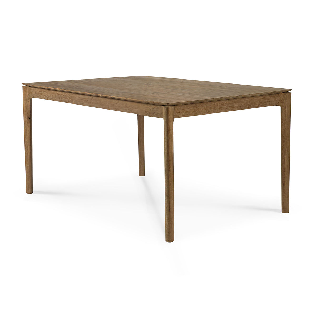 Premium Teak Wood Dining Table - 140cm Modern Solid Wood Kitchen Table for 6-8 People - Perfect for Dining Room, Kitchen, and Outdoor Patio Use