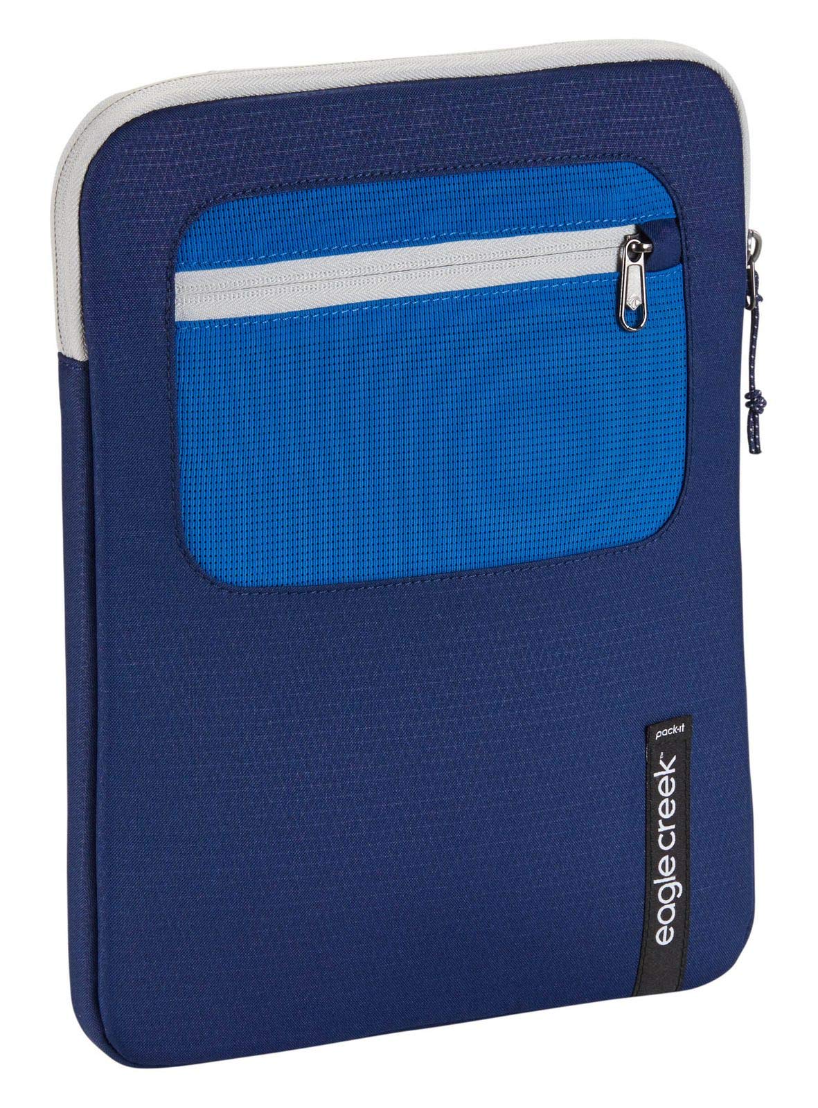 Eagle Creek Pack-It Reveal Tablet & Laptop Sleeve - Medium Size, Azure Blue/Grey - Protective Case for MacBook, iPad, Travel & Office Use