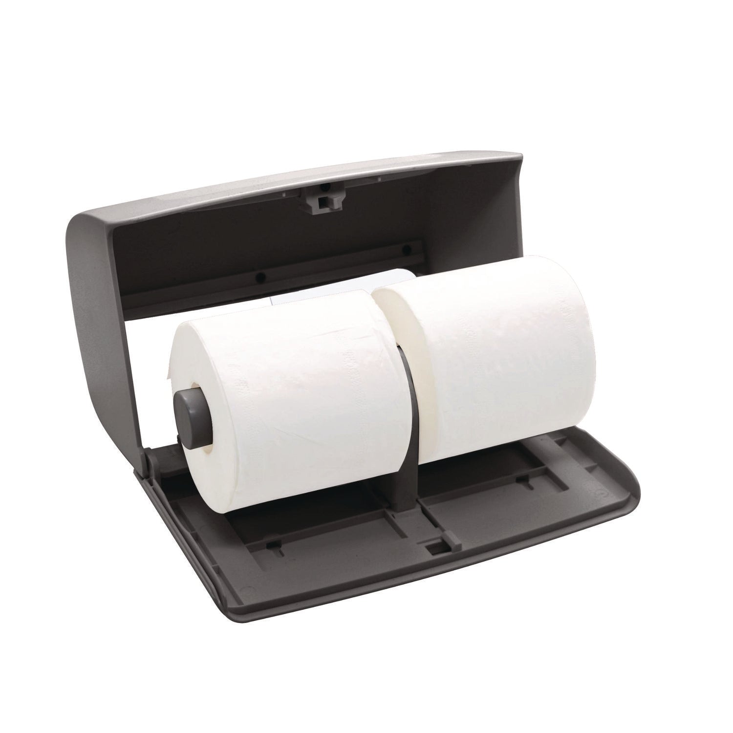 Alpine Industries Double Roll Toilet Paper Holder - Side by Side Tissue Dispenser, 6.3