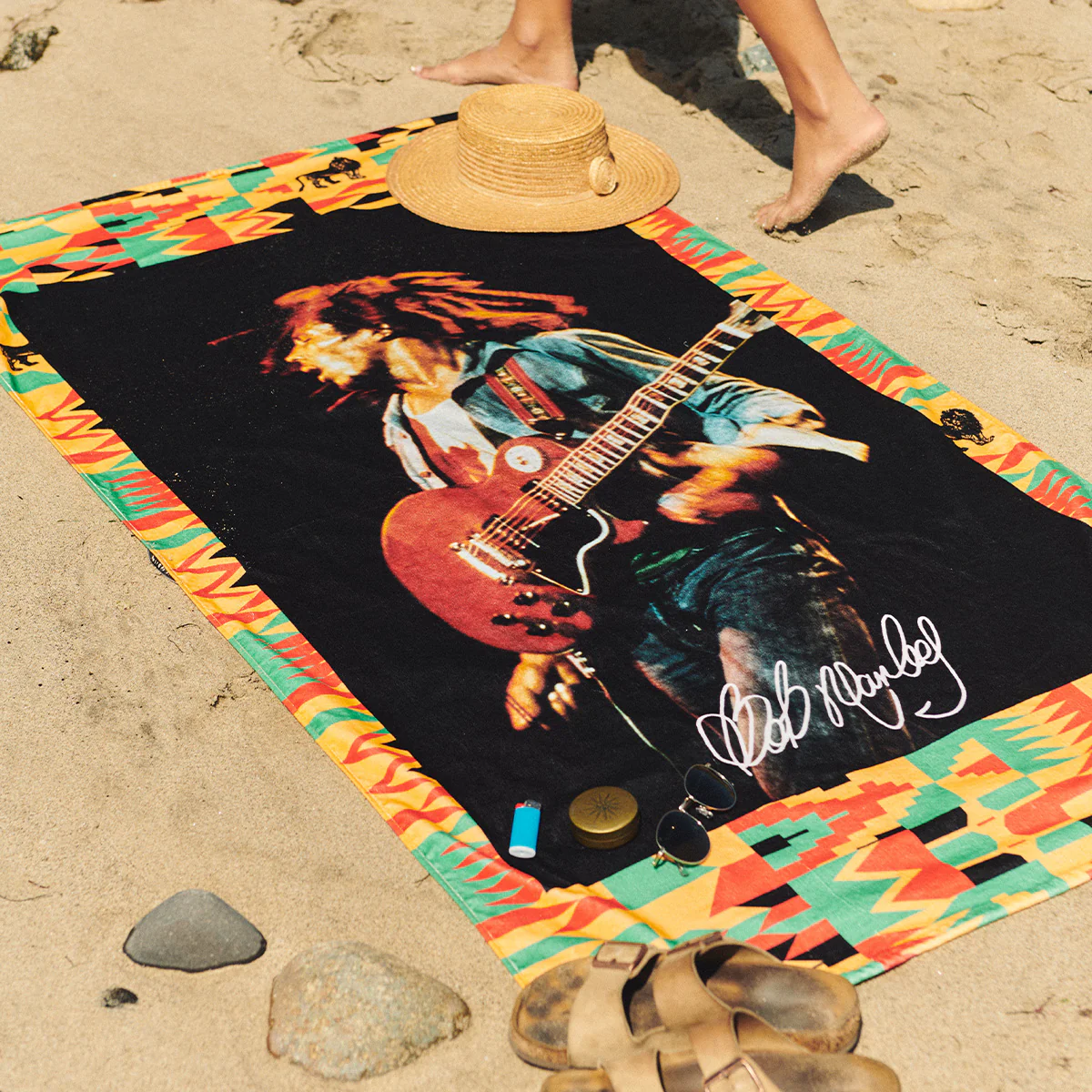 Bob Marley x Slowtide Trenchtown Beach Towel - Large 60