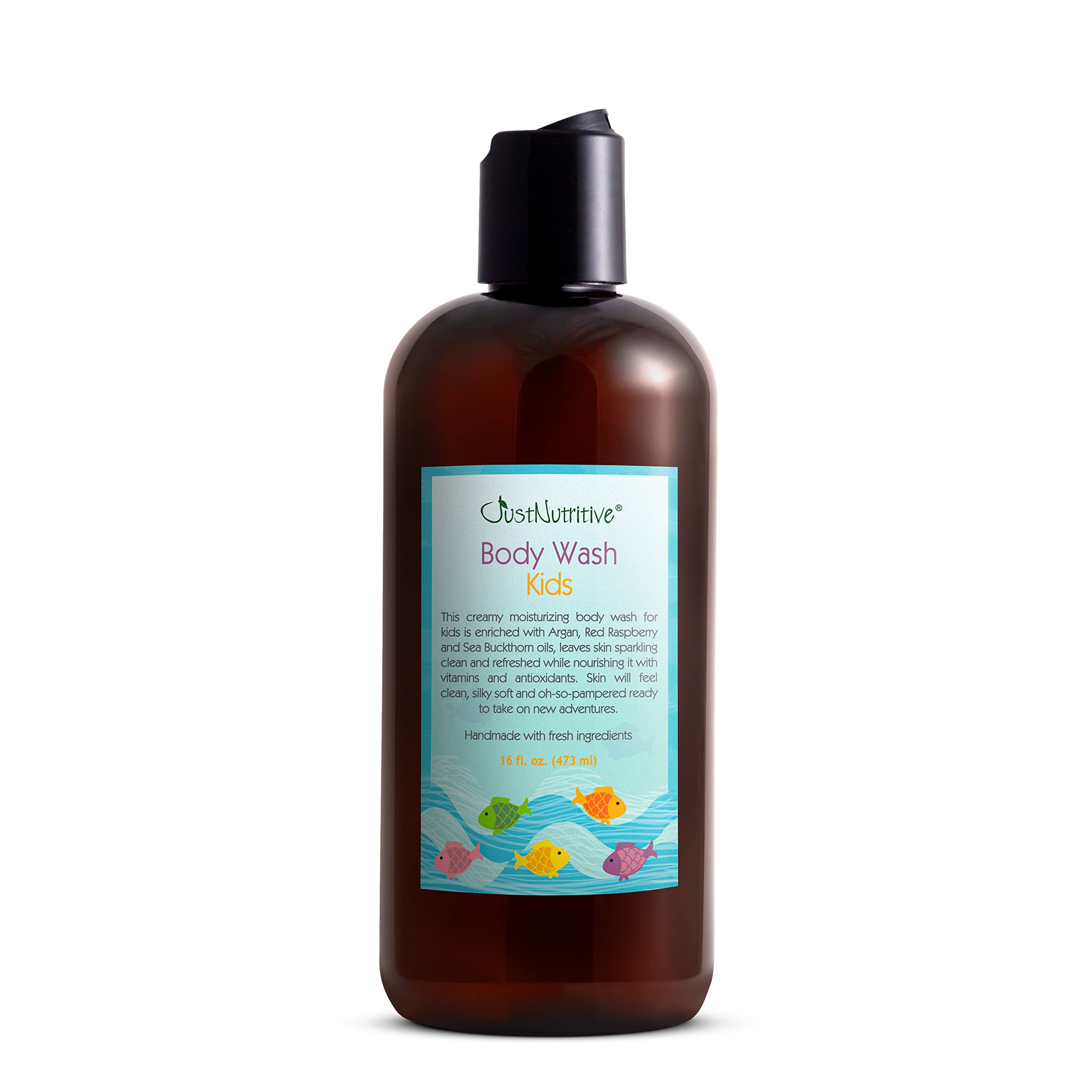 Just Nutritive Kids Body Wash - Gentle & Moisturizing with Natural Oils | Best Hypoallergenic Baby Wash for Sensitive Skin | Perfect for Daily Bath Time & Eczema-Prone Skin Care