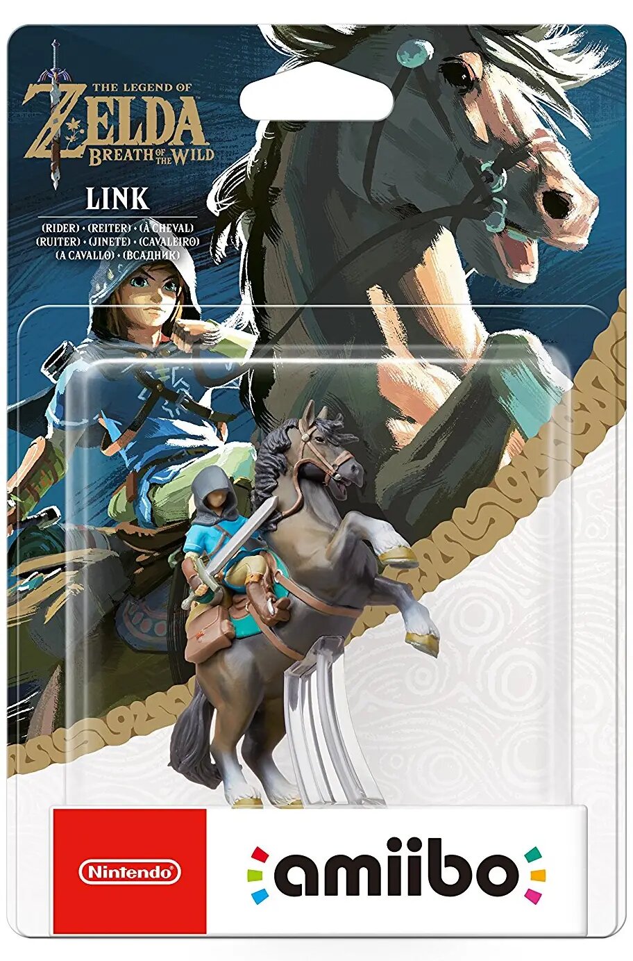 Legend of Zelda Breath of the Wild Rider Link Amiibo Figure - Nintendo Switch Compatible - Collectible Character for Gaming Fans - Perfect for Zelda Fans & Nintendo Switch Game Accessories
