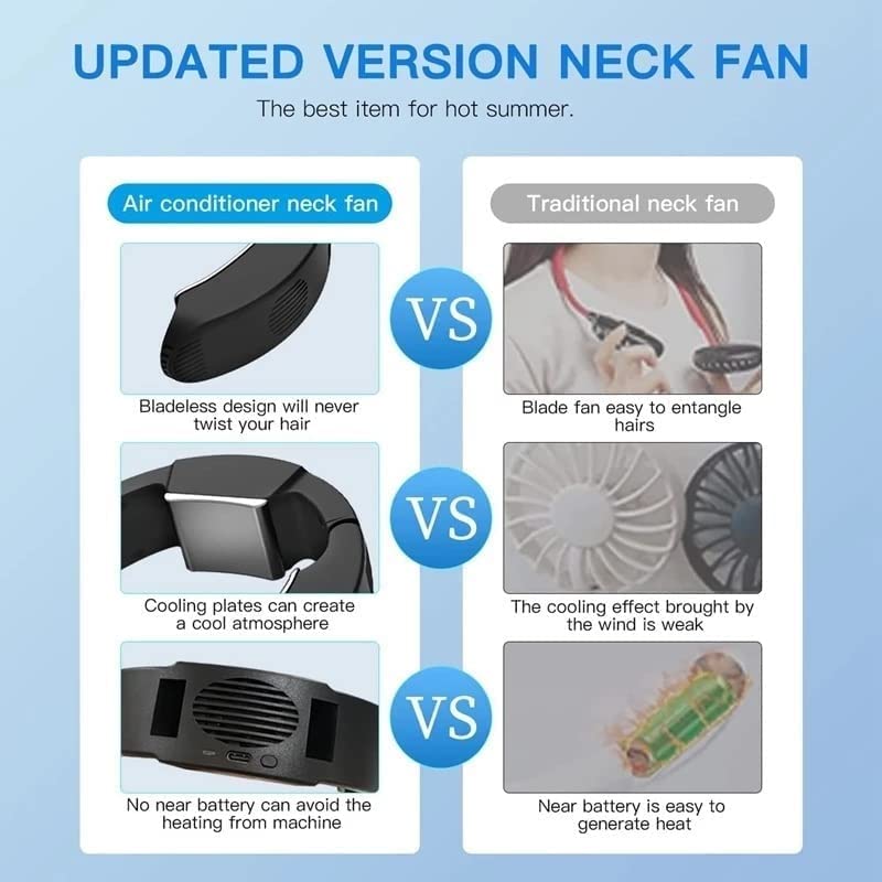 USB Powered Neck Cooler Fan - Portable Personal Air Conditioner for Outdoor, Sports & Travel - Perfect Cooling Gift for Birthday, Hiking & Summer Activities