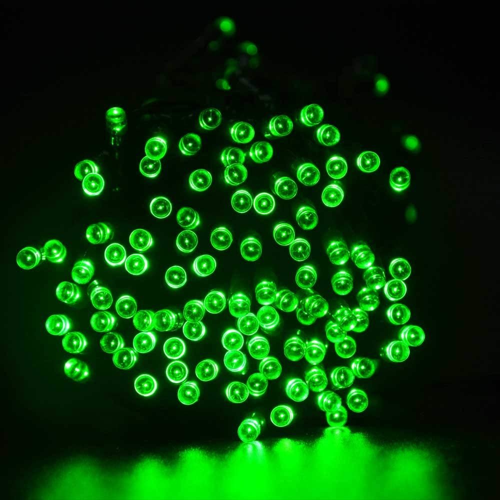 Joomer 66ft 200LED Green Battery Operated String Lights with Timer - 8 Lighting Modes, Waterproof Fairy Lights for Outdoor Christmas Tree, St. Patrick's Day, Garden, Patio, Wedding & Party Decorations