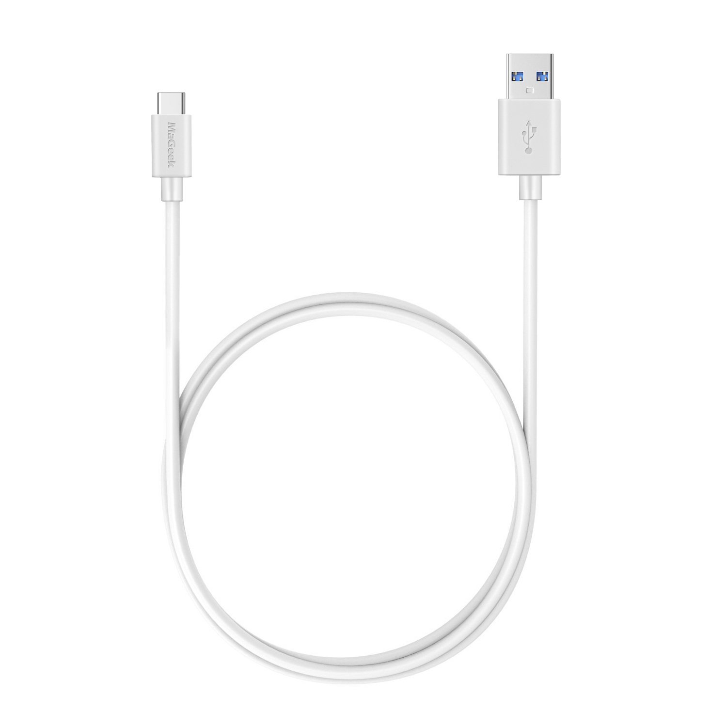 3.3ft USB Type C to USB 3.0 Fast Charging Cable - Compatible with Galaxy S8/S8+, MacBook, Nintendo Switch, Sony XZ, LG V20/G5/G6, HTC 10 & More - White | Perfect for Home, Office & Travel Charging