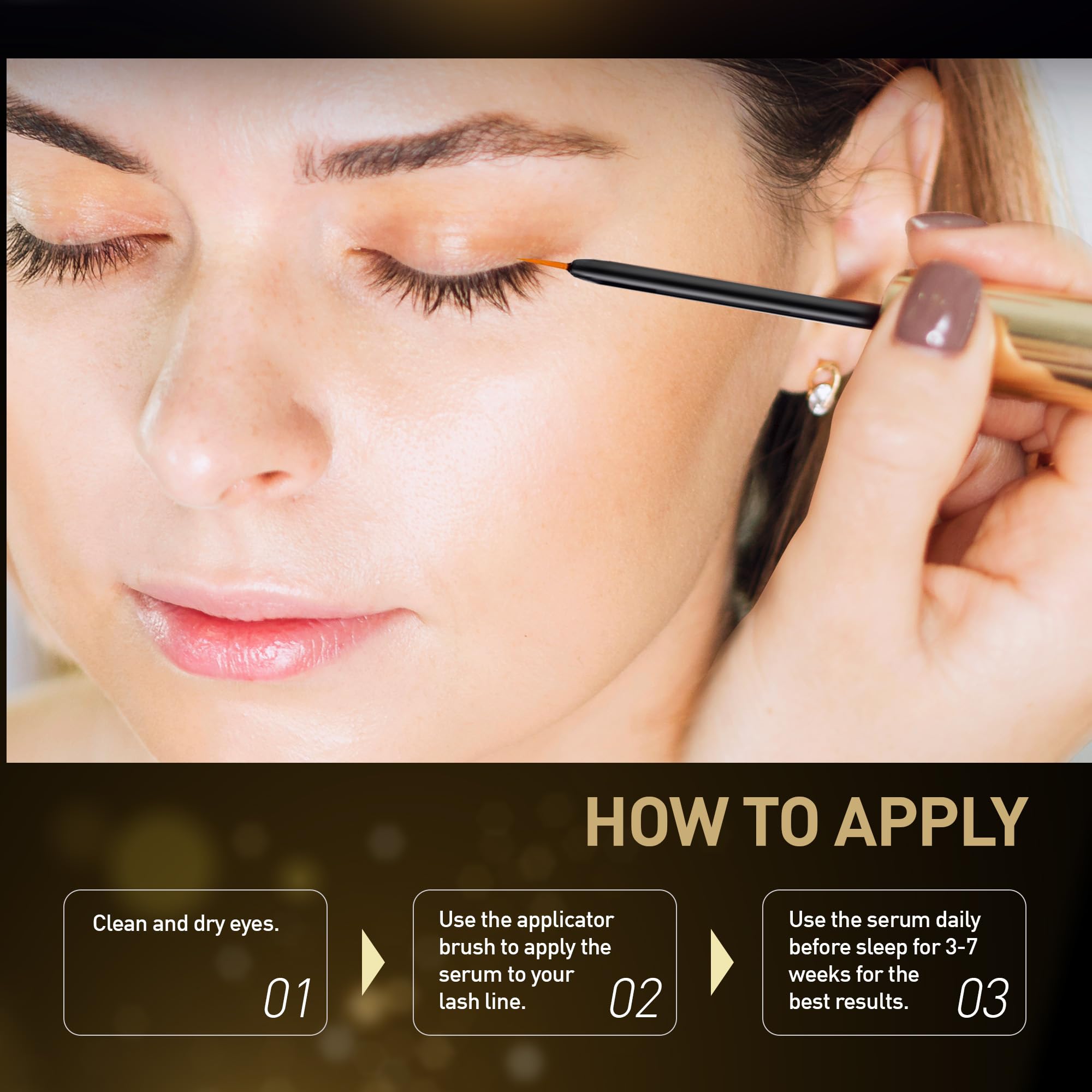 Best Eyelash Growth Serum for Longer, Thicker Lashes - Natural & Safe Formula for Eyebrows Too | 5ml | Perfect for Daily Use & Special Occasions