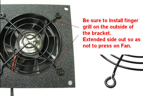 Coolerguys 92mm Single Hole Bare Fan Bracket Kit - Universal PC Case Cooling Solution for Multimedia Cabinets & Home Theaters - Perfect for Computer Builds and AV Equipment Cooling