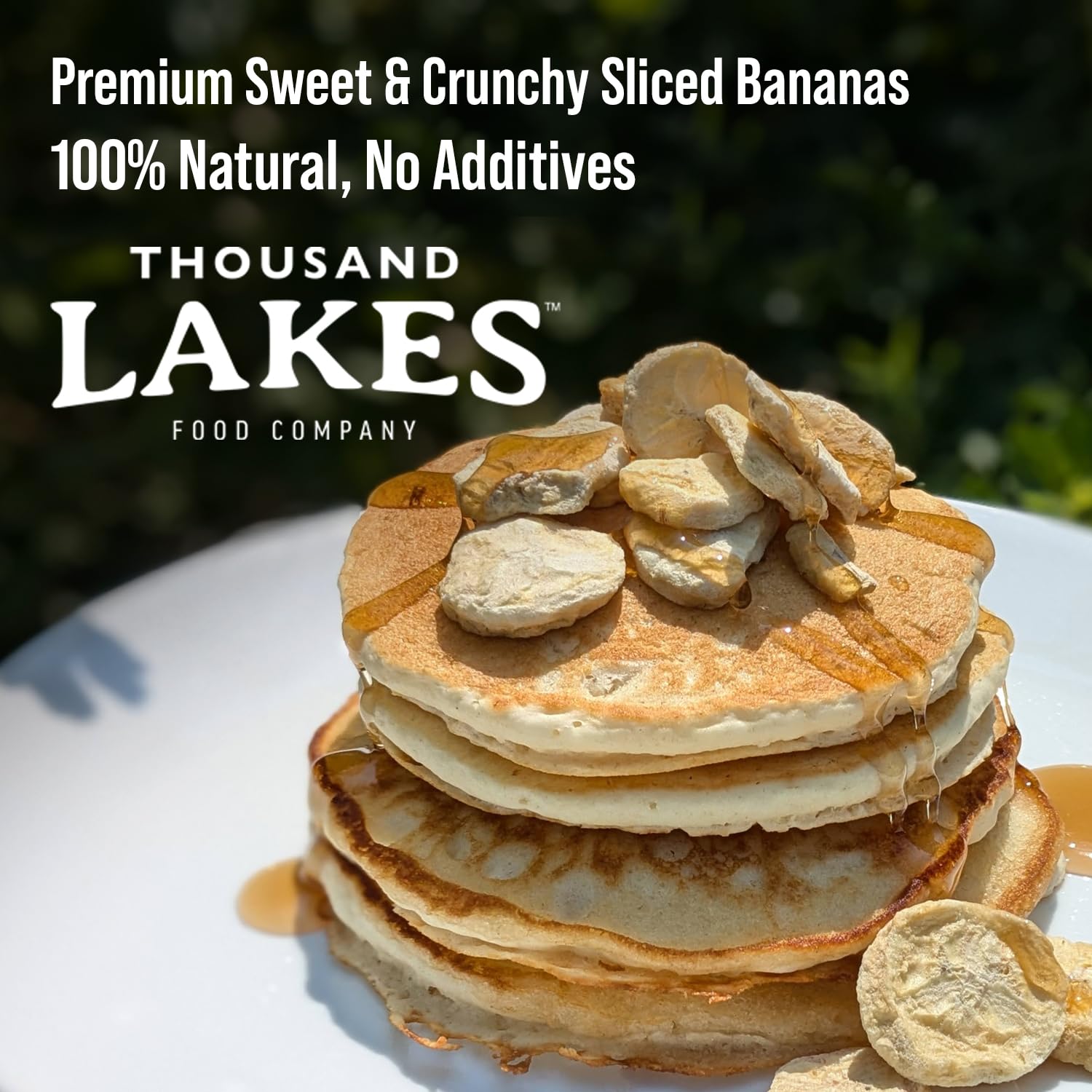 Thousand Lakes Freeze Dried Banana Slices - 2 Pack (3.2oz Each, 6.4oz Total) | No Sugar Added, No Oils, 100% Natural Fruit | Perfect for Smoothies, Baking & Healthy Snacking