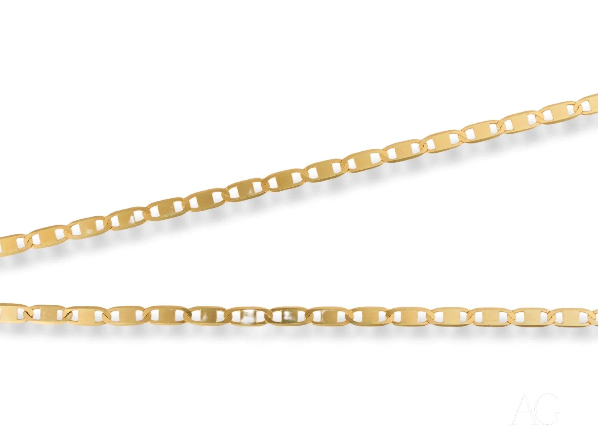 18K Yellow Gold Flat Piastrine Necklace – Elegant & Timeless Jewelry for Women | Perfect for Weddings, Parties & Everyday Wear
