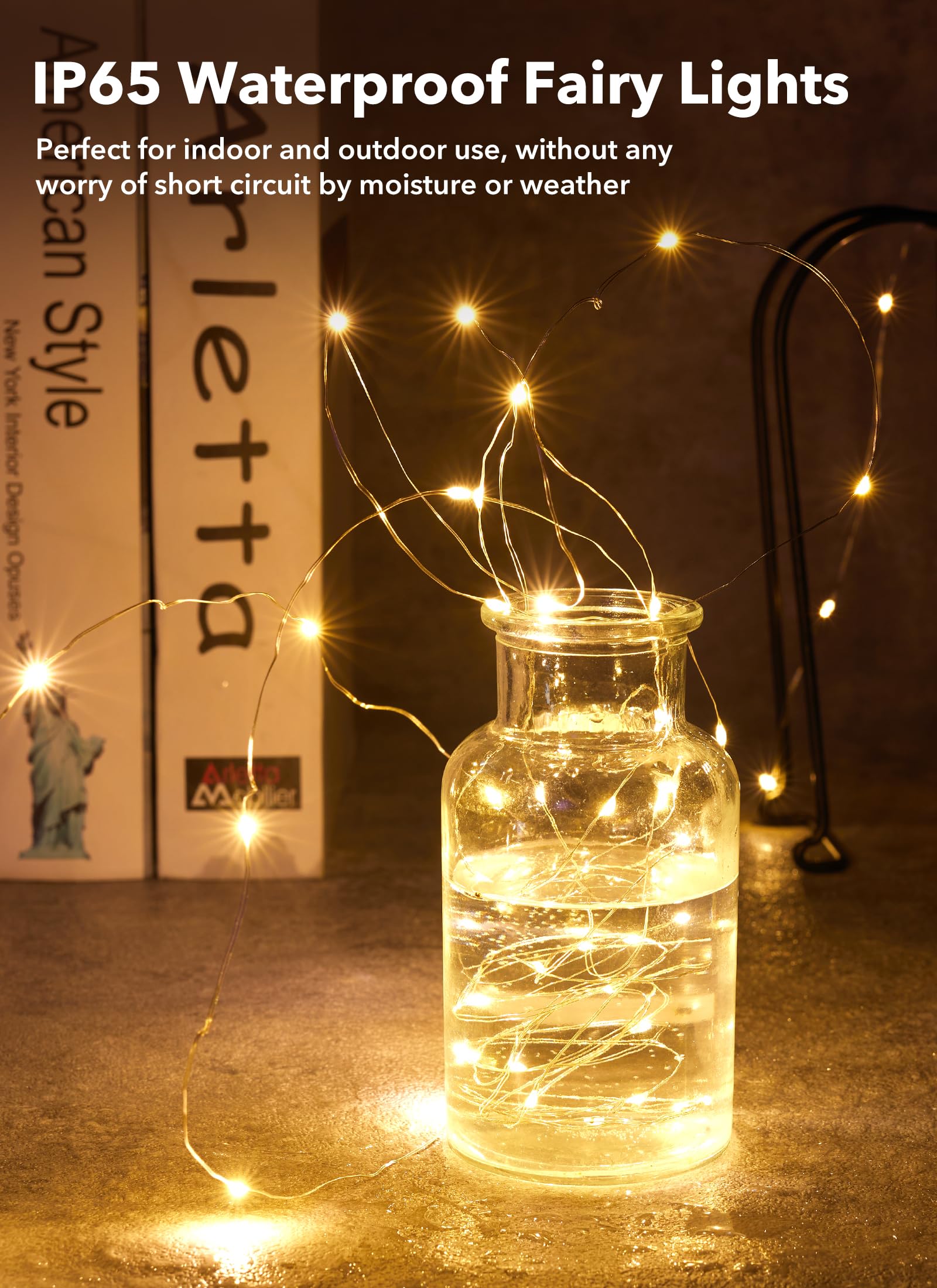 12 Pack LED Fairy Lights Battery Operated - 7ft 20 LED Firefly Silver Wire String Lights for Wedding, Party, Bedroom, Patio, Christmas Decor (Warm White) | Perfect for DIY Home Decor, Garden Lighting, and Holiday Displays