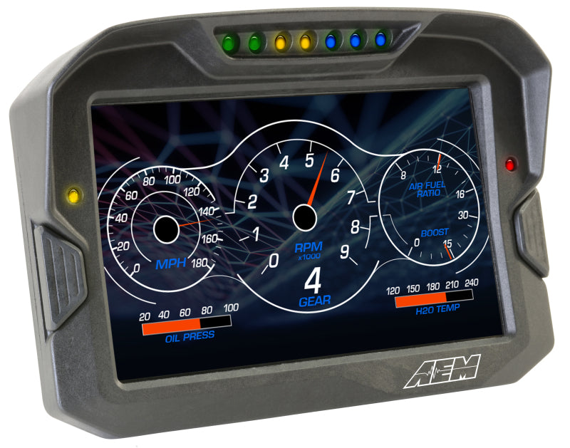 AEM CD 7 Logging Race Dash Carbon Fiber Digital Display with CAN Input - High-Performance Racing Data Logger for Track & Drift Cars