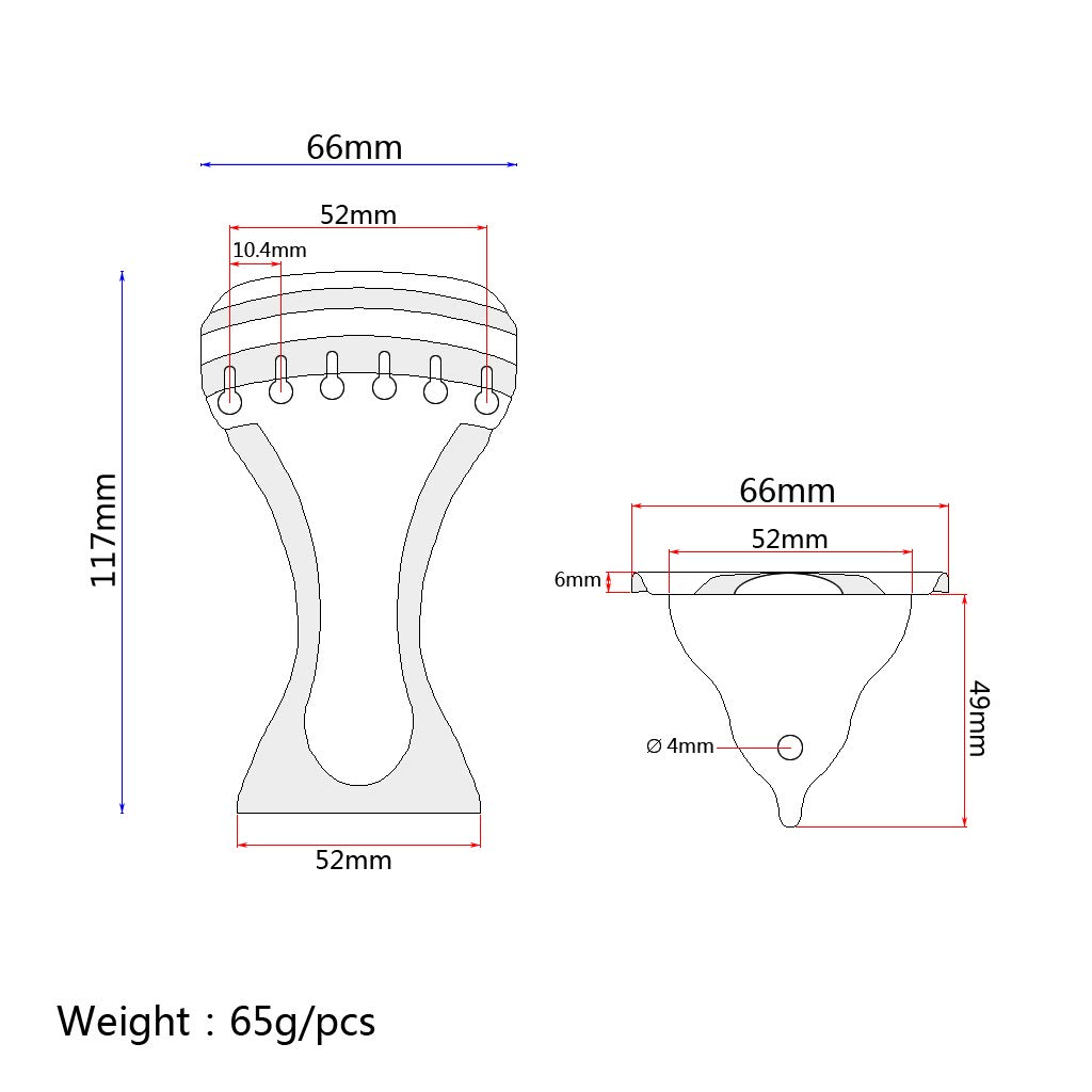 Zinc Alloy Tailpiece for 6-String Dobro Resonator Guitar - Gold Plated Hardware Replacement Part - Perfect for Blues, Country & Slide Guitar Players