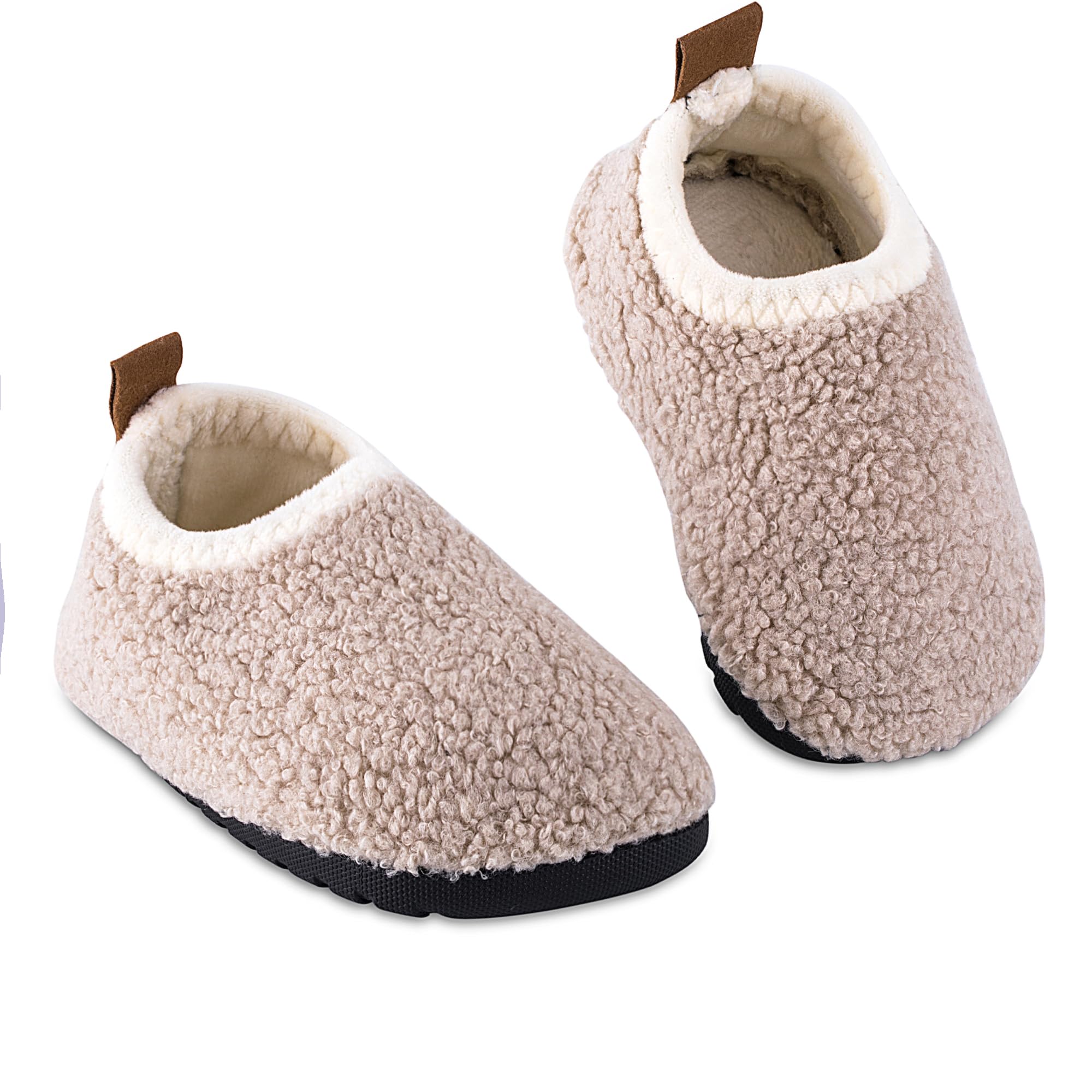 GRACE ORCHID Non-Slip Toddler Socks with Rubber Sole - Lightweight Indoor House Slippers for Boys & Girls - Perfect for Home, Playroom & Daycare
