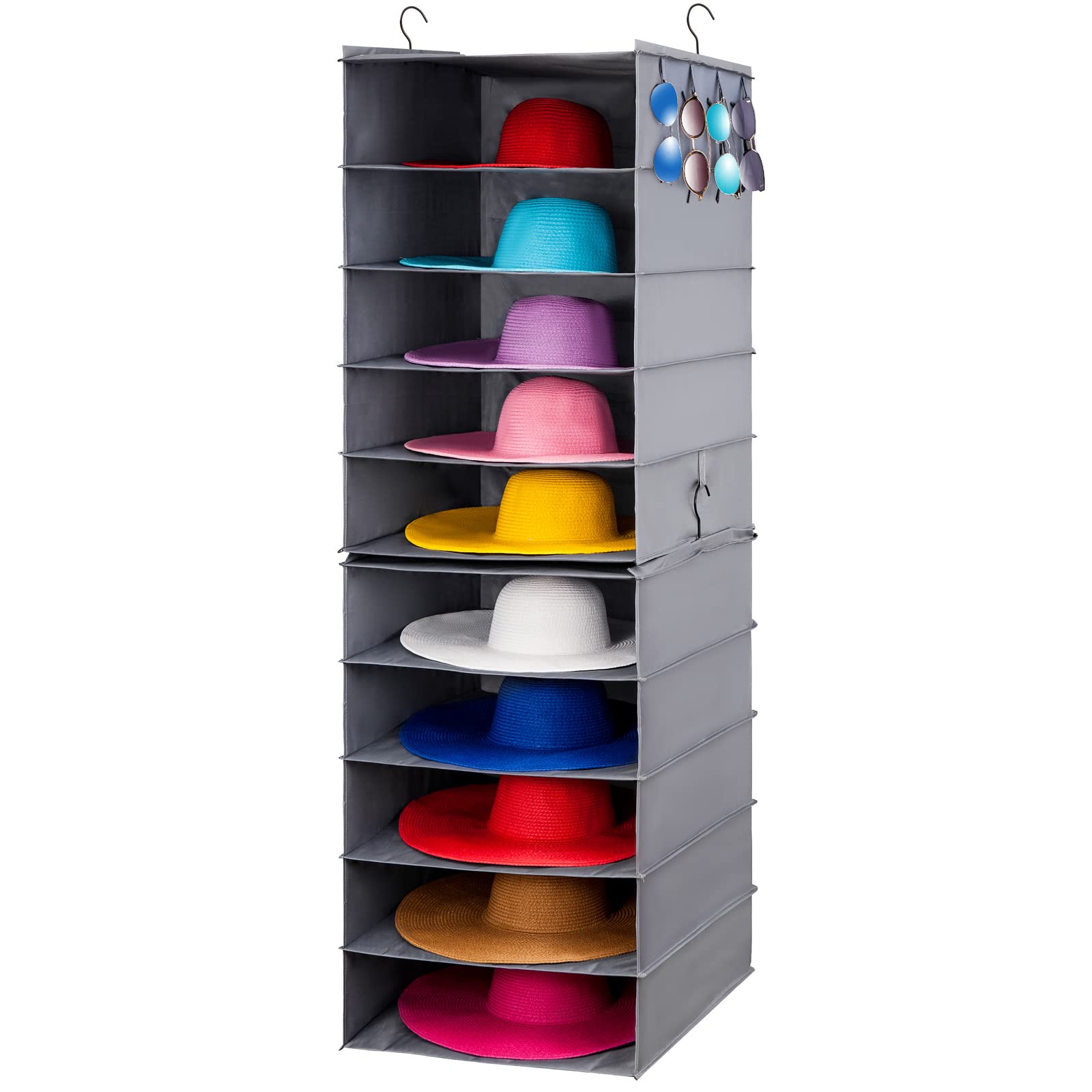 Women's Wide Brim Floppy Beach Sun Hat - Light Red Summer Sun Hat for Outdoor Activities, Travel & Vacations - Large Hanging Closet Storage Organizer for Hats