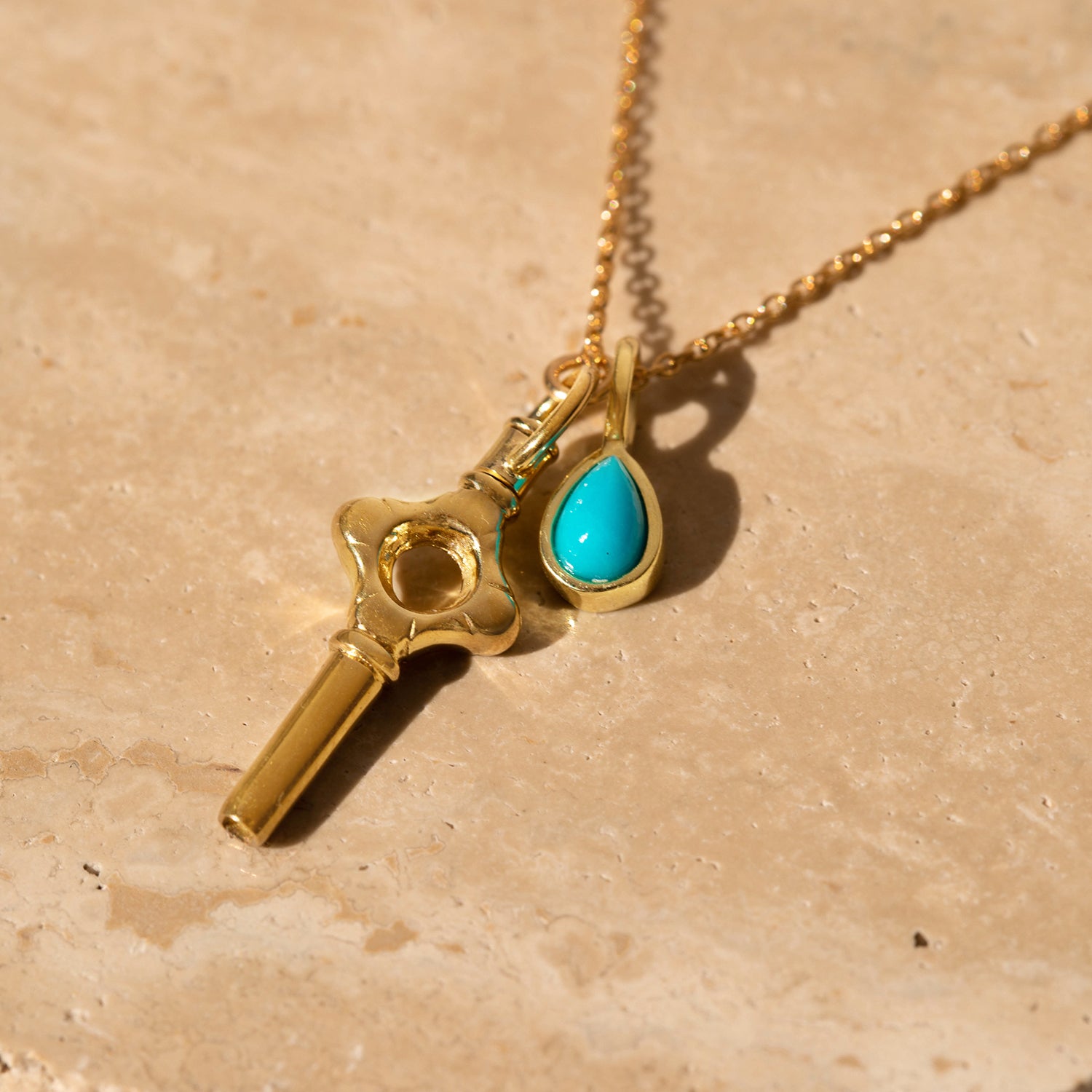 Turquoise Small Teardrop Gem Charm Pendant - Natural Stone Jewelry for Necklace Making, DIY Crafts & Boho Fashion Accessories | Perfect for Gift Giving, Layering & Everyday Wear