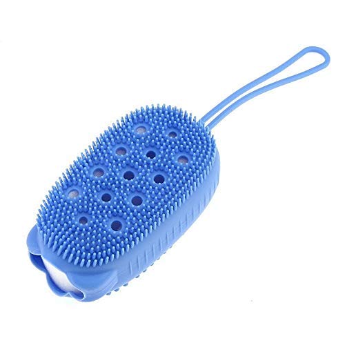 Sakar Double-Sided Silicone Bubble Bath Brush - Scalp & Back Massage Shower Brush for Deep Cleaning & Relaxation | Quick Foaming Body Scrubber | Perfect for Spa Days & Self-Care Routines (Pack of 1)