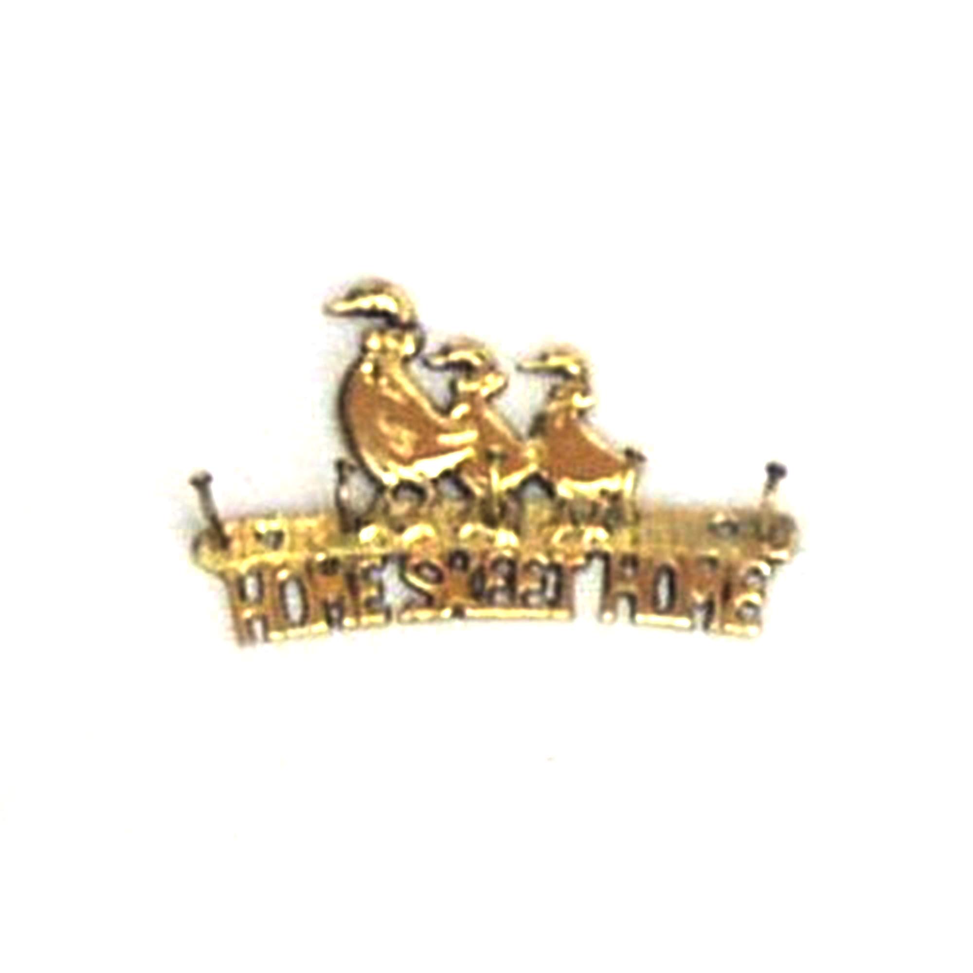 Elegant Small Duck Wall Hook Set - Solid Brass with 'Home Sweet Home' Engraving - Perfect for Kitchen, Bathroom, and Entryway Organization