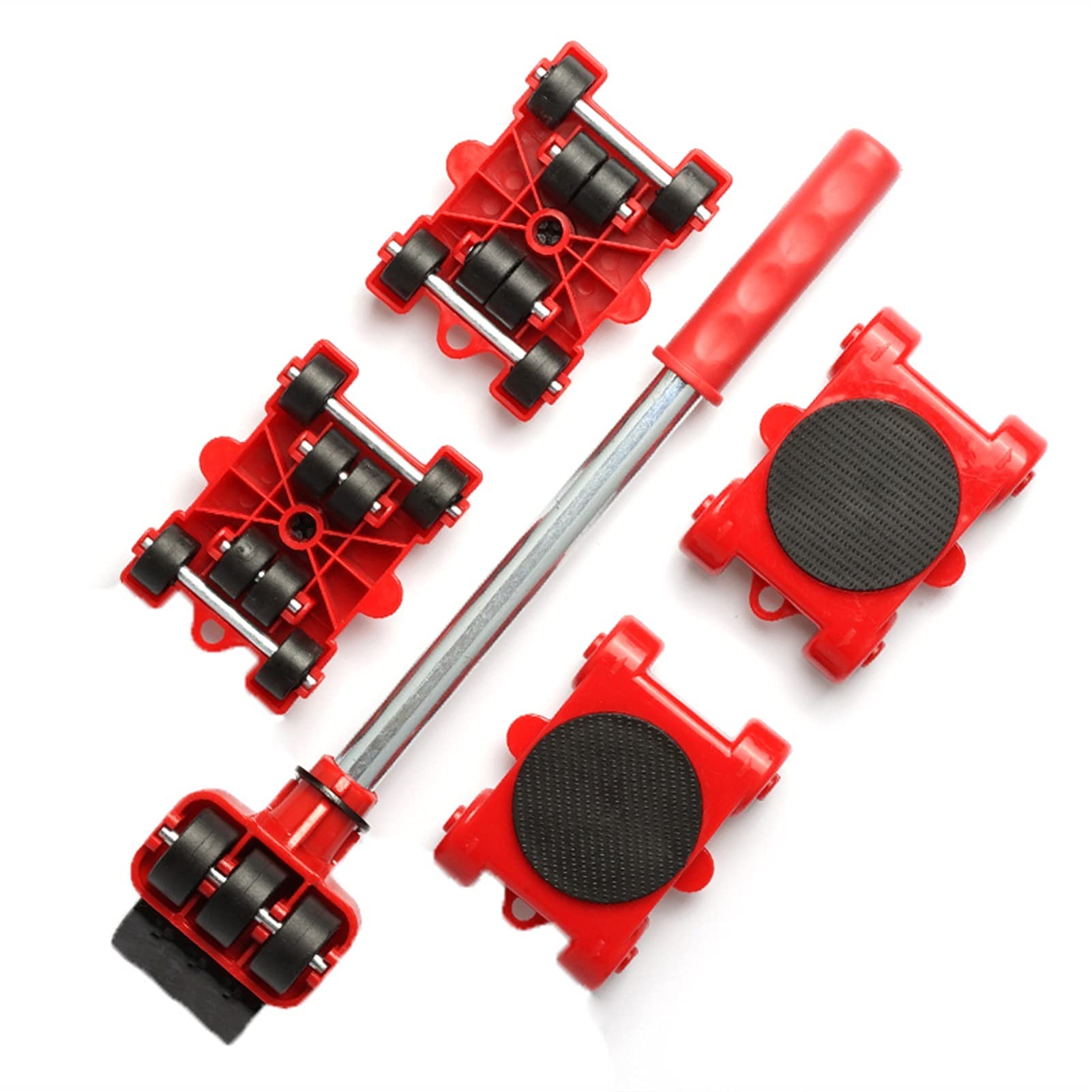 **5-Piece Heavy Duty Furniture Mover Set with Wheels - Sliding & Transport Tool for Sofas, Beds, Tables - Smooth Rolling Hand Truck & Lifter Bar for Home & Office Moving (Color: C)**
