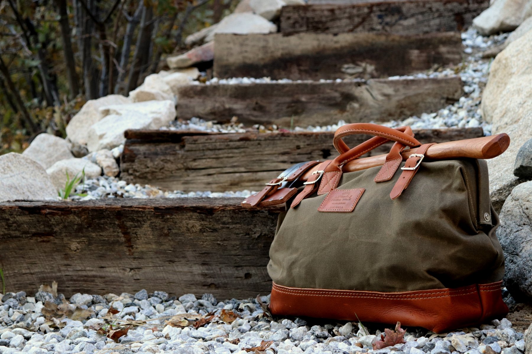 Helko Werk Frontier Collection Waxed Canvas Mason Bag - 16