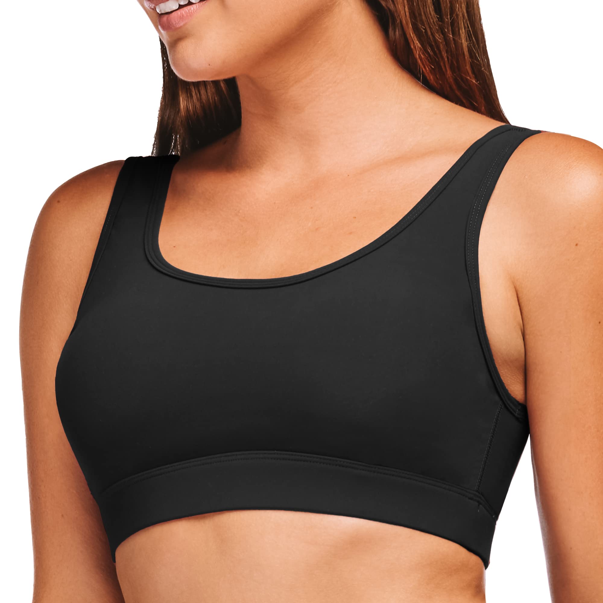 Stelle Women's Strappy Sports Bra - Full Coverage Criss Cross Back Yoga Bra with Padded Support for Workout, Running & Gym - Comfortable High Impact Activewear for Fitness & Yoga