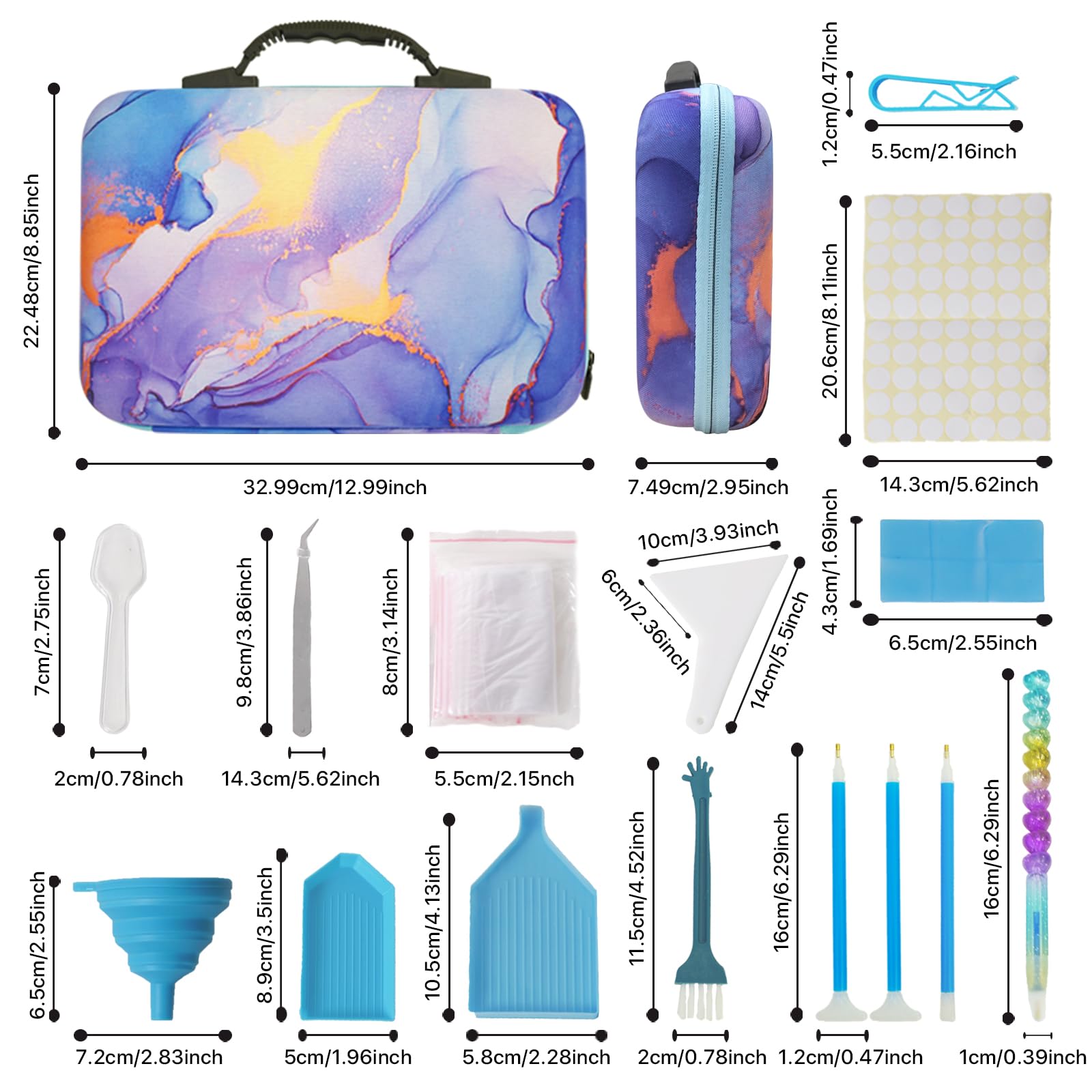 Diamond Painting Storage Box - 60 Slots Organizer for Beads & Tools | Art Craft Case